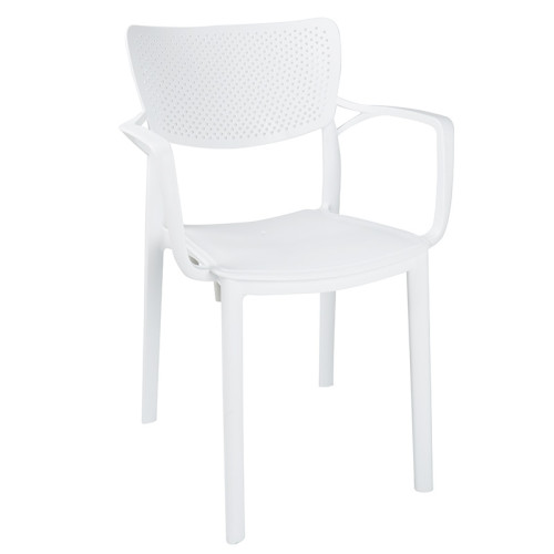 Garden dining set Groovy-Fontline pakoworld set 5pieces PP white 80x80x74,5cm