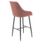 Bar Stool Patrin metal black legs - velvet rotten apple color