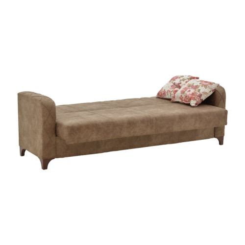3 seat sofa - bed Jareth pakoworld fabric brown 205x60x85cm