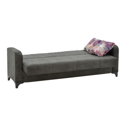 3 seat sofa - bed Jareth pakoworld fabric dark grey 210x87x70cm