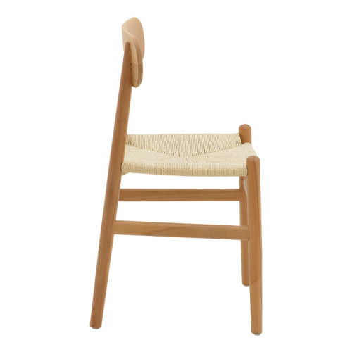 Chair Thomas natural beech wood-natural rope 44x36x79cm
