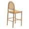 Bar stool Alessia natural rattan-beech wood-natural seat 42x41x100cm