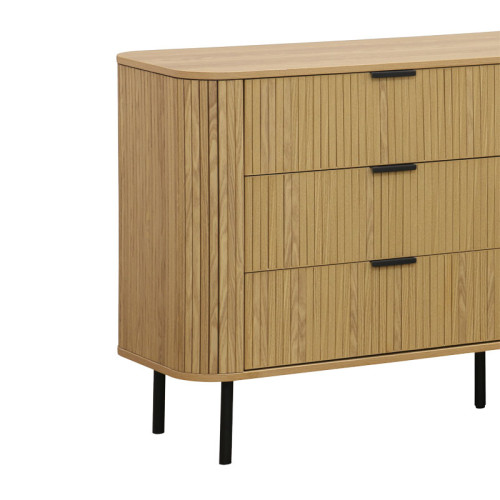 Chest f 6 drawers Eventful pakoworld  in natural colour 153x46x81cm