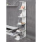 Bookcase mini Tars pakoworld grey-white 50x22x150cm