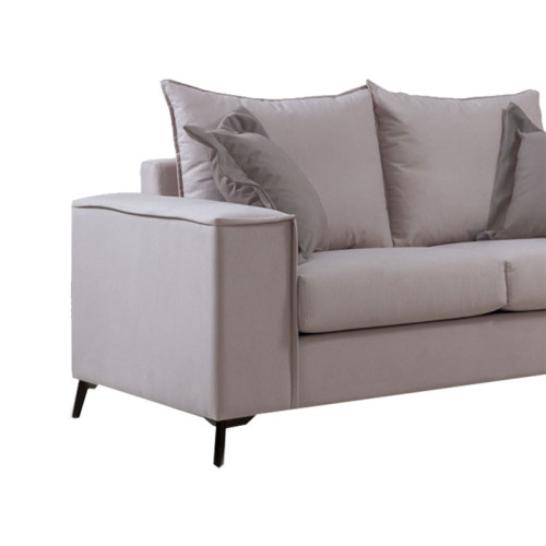 2 seater Verona sofa cream - mocha cushions 173x93x100cm