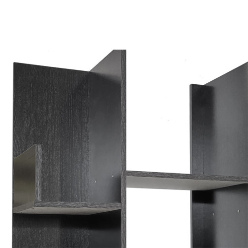 Bookcase Charles pakoworld melamine black 90x31x182.5cm