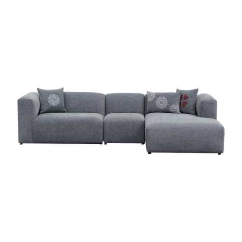 Corner sofa Lindena 296x158x72cm left corner anthracite fabric DIOMMI 071-001555