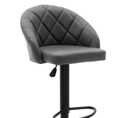 Bar stool Balina height adjustable black pu-black mtal 52x53x109cm