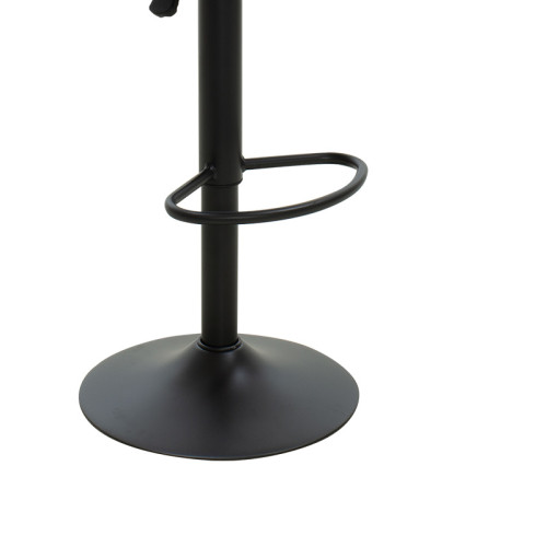 Bar stool Balina height adjustable black pu-black mtal 52x53x109cm