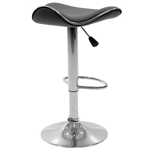 Bar stool Enzo folding black pu-metal chrome 45x44x87cm