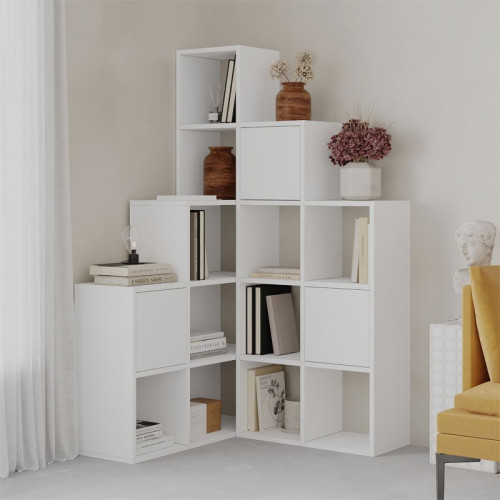 Bookcase Paleo pakoworld white melanine 150.8x28.x150.8cm