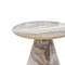 Coffe table Boundar grey-gold metal-glass D50x49cm