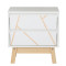 Aria pakoworld bedside table white-natural 45x35x47cm