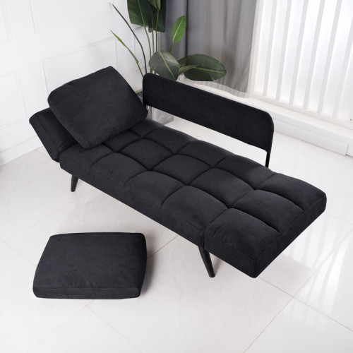 3 seater sofa-bed Jackie pakoworld dark grey fabric-black metal legs 190x80x74 cm