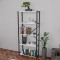 Bookcase Draizy pakoworld white-black melamine 60x30x150cm