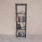 Bookcase Glase pakoworld anthracite-black melamine 40x30x150cm