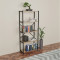 Bookcase Draizy pakoworld oak-black melamine 60x30x150cm