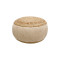 Hipy jute stool-pouf in natural and beige shade D40x30cm