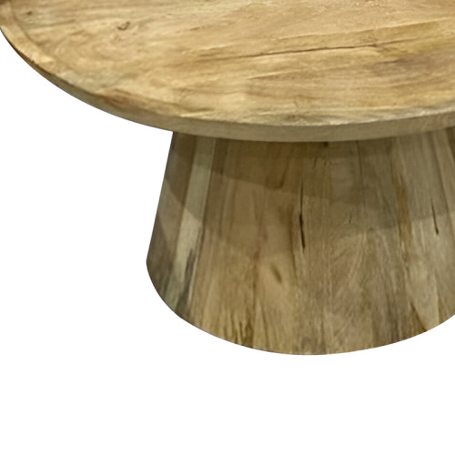 Aliki coffee table natural solid mango wood D90x40cm