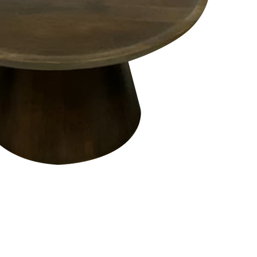 Aliki coffee table walnut solid mango wood D90x40cm