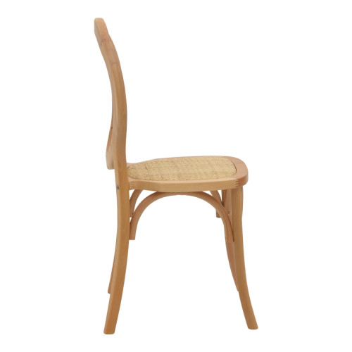Chair Camil natural beech wood-natural rattan 45x50x94cm