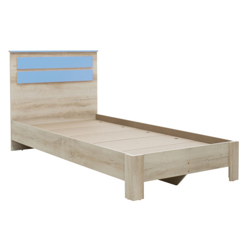 Bed Looney pakoworld in castillo-blue color 100x200cm