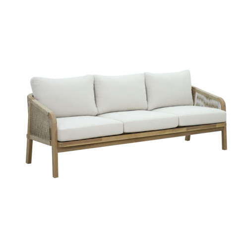 4pc Malibu I pakoworld living room set solid acacia wood-beige fabric