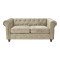 2-seater sofa Incredible pakoworld beige velvet 160x84x67cm