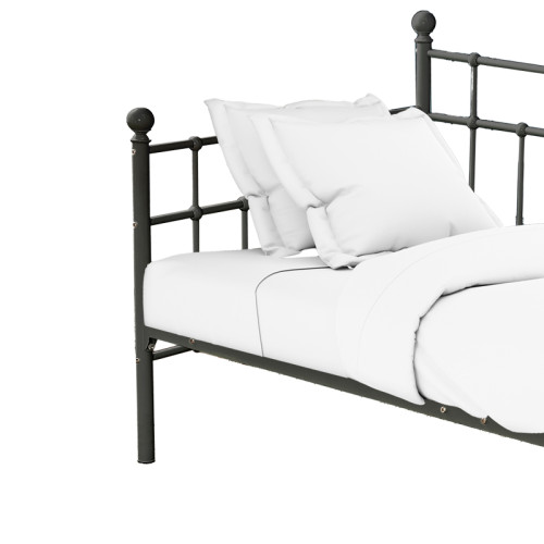 Bed Havelock pakoworld black metal 90x190x98cm