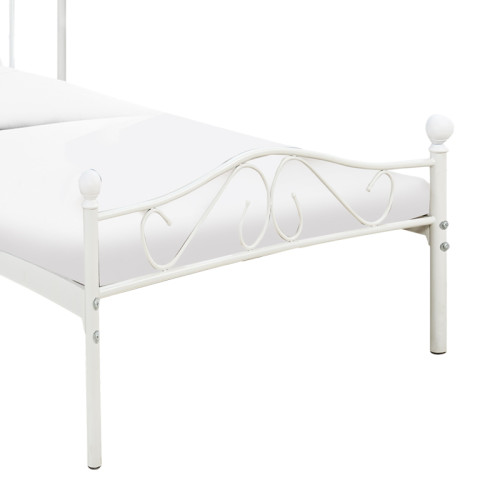 Bed Yorick pakoworld white metal 90x190x99cm