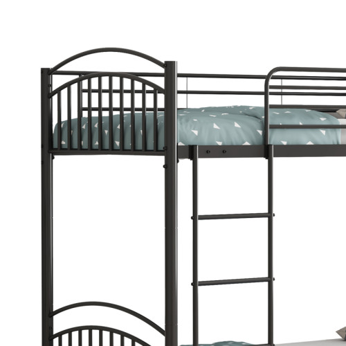 Bunk bed  Mordecai pakoworld black metal 90x190x165cm