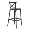 Bar stool Crossie pp black 44x44x113cm