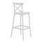 Bar stool Crossie pp white 44x39x103cm