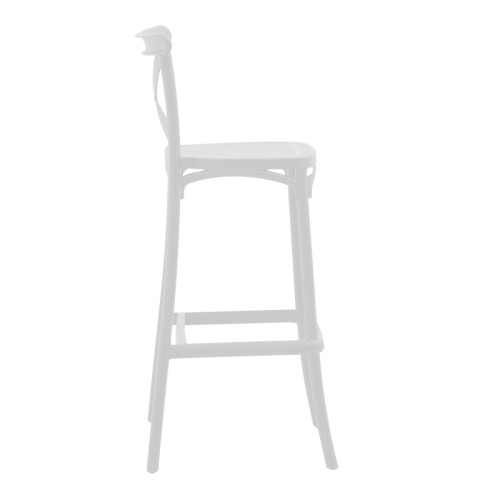 Bar stool Crossie pp white 44x39x103cm