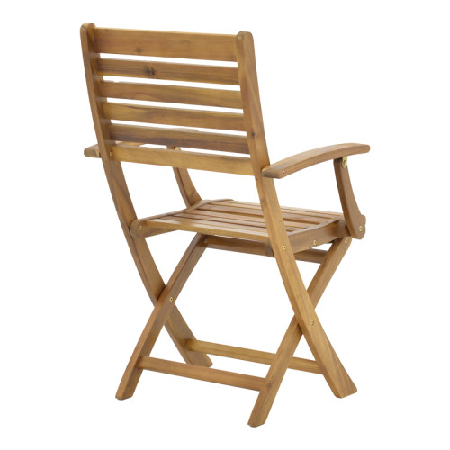 Gorpo pakoworld folding armchair natural acacia wood 57x59x93cm