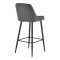 Bar stool Deppy velvet dark grey- black metal 43x54x102cm