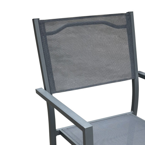 Armchair Moly pakoworld anthracite aluminum-textilene 56.5x61x87.5cm