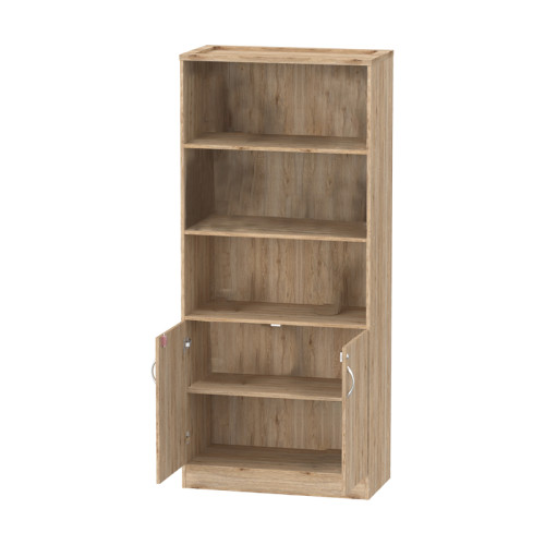 Bookcase professional Anze pakoworld natural melamine 80x40x180cm