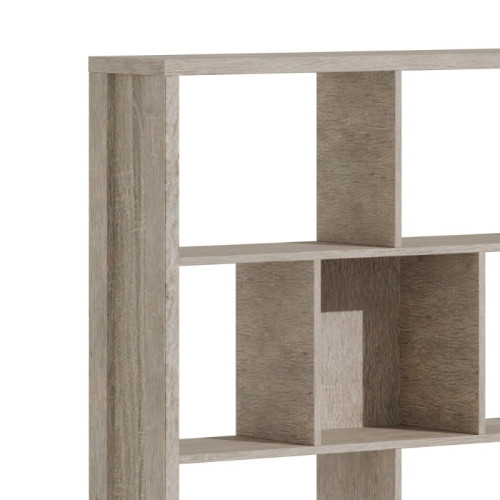 Bookcase Dividre pakoworld walnut melamine 120x30x181cm