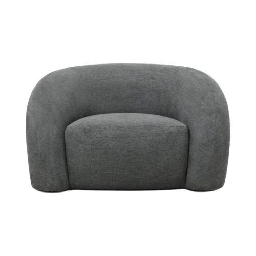 Armchair Lexy grey fabric 99x88x62cm