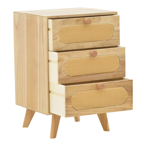Bedside table Finian pakoworld wood in a natural shade 40x35x59.5cm