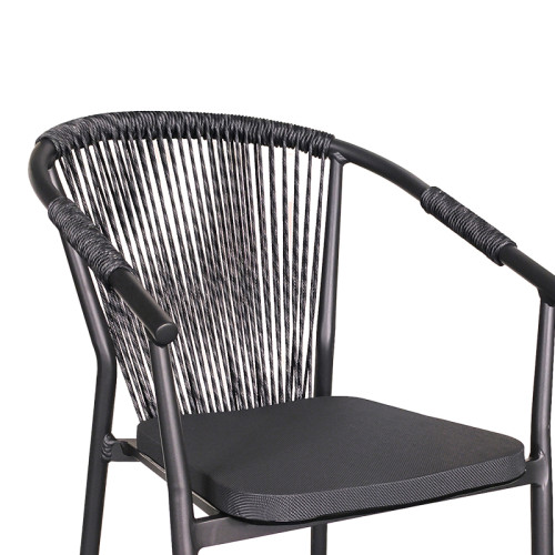Dining table Convince - Kliton A set of 5 pakoworld aluminum in anthracite shade 150x80x74cm