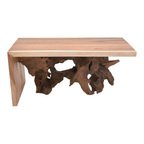 Coffee table Cardi walnut teakroot 110x60x50cm