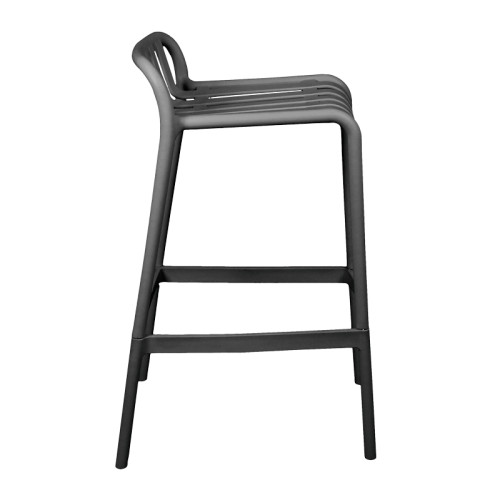 Laudre pp bar stool in anthracite shade 56x36x87cm
