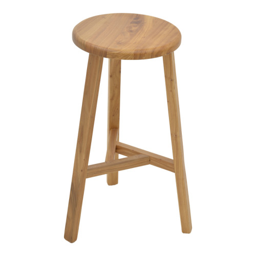 Bar stool Fabrio elm wood in natural shade Φ38x71cm