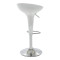 Bar stool Felice height adjustable white-chrome base 40x43x84cm