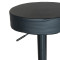 Bar stool Dianors height adjustable pu black-black base 38x38x75cm