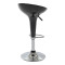 Bar stool Felice height adjustable black-chrome base 40x43x84cm