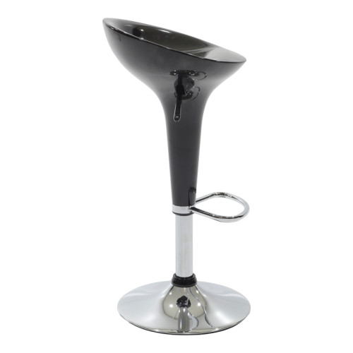 Bar stool Felice height adjustable black-chrome base 40x43x84cm