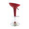 Bar stool Felice height adjustable red-chrome base 40x43x84cm